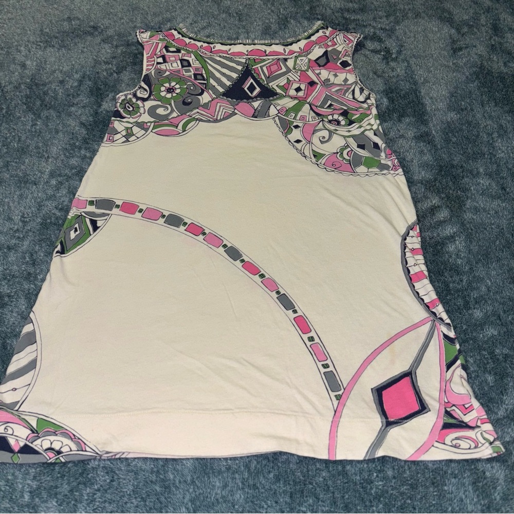 Juicy Couture Sleeveless Tunic Swim Cover Up Ivory Geometric Print Size Medium